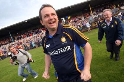Clare manager Davy Fitzgerald celebrates